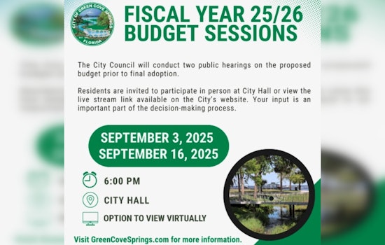 Green Cove Springs Invites Residents to Impact City's Fiscal Year at Upcoming Public Hearings