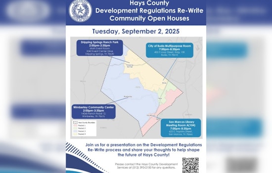 Hays County Seeks Resident Input in Overhaul of Development Regulations through Open-House Meetings