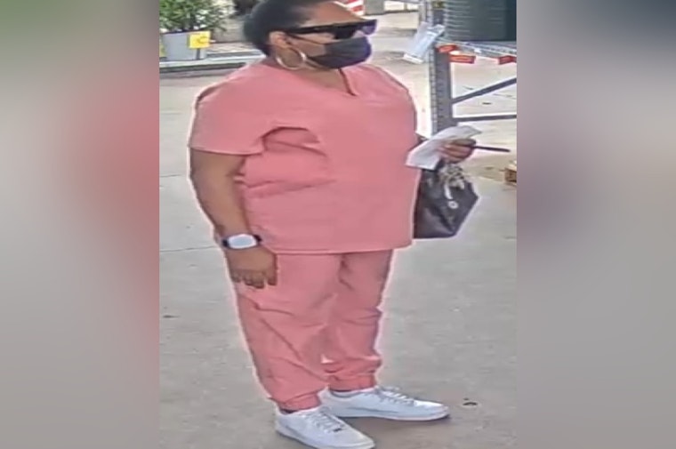 Hedgewick Court Credit Card Fraud, Woman in Pink Scrubs Sought for Unauthorized Home Depot Shopping Spree