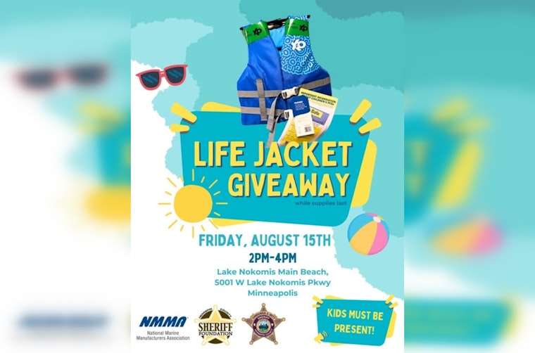 Hennepin County Sheriff's Office Teams Up for Free Life Jacket Giveaway at Lake Nokomis in Minneapolis