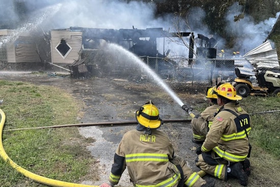 Hernando County Firefighters Battle Intense House Blaze in Brooksville Under Sweltering Conditions
