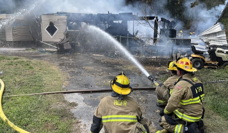 Hernando County Firefighters Battle Intense House Blaze in Brooksville Under Sweltering Conditions