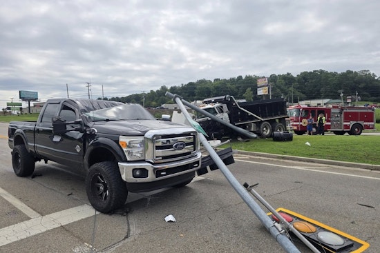 Highway Traffic Disrupted in Lenoir City After Dump Truck Collides With Traffic Light Pole