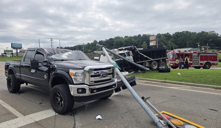Highway Traffic Disrupted in Lenoir City After Dump Truck Collides With Traffic Light Pole