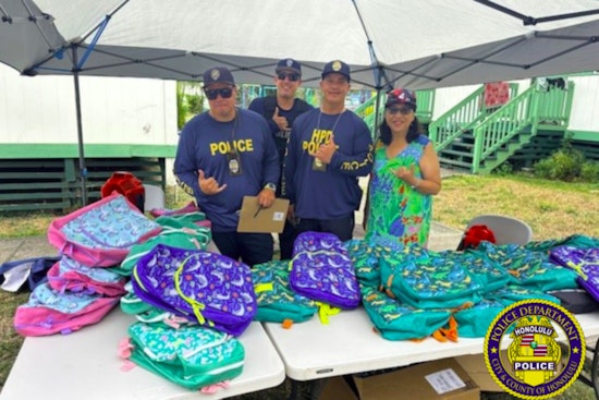 Honolulu Police Partner with Councilmember Kiaʻaina to Distribute School Supplies in Waimānalo and Kahaluʻu