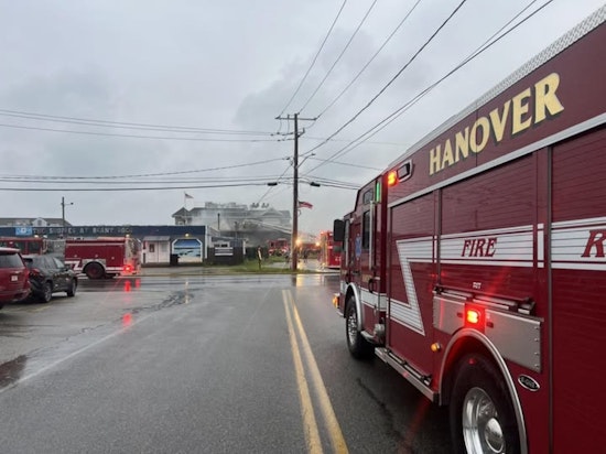 Iconic South Shore Eatery Engulfed in Flames, Firefighters from Duxbury, Kingston, Pembroke Unite in Response