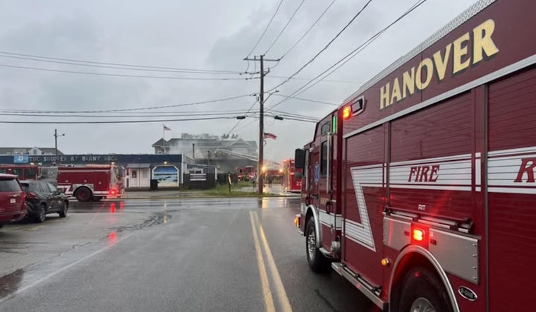 Iconic South Shore Eatery Engulfed in Flames, Firefighters from Duxbury, Kingston, Pembroke Unite in Response