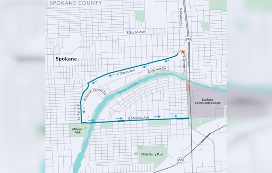 Spokane Commuters Alert as Greene Street Closes and Detour Begins for North Spokane Corridor Work