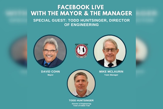 Indian Trail Officials to Discuss Road Infrastructure in Upcoming Facebook Live Event