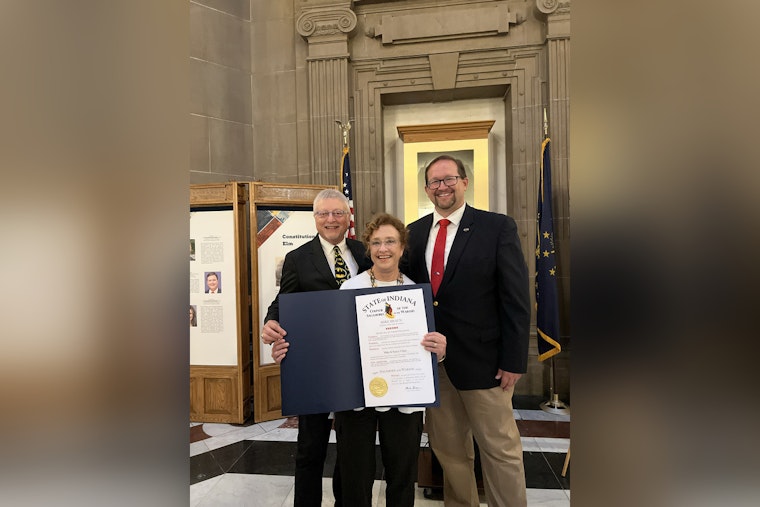 Indiana Governor Bestows Sagamore of the Wabash Award on Batman Producer Michael Uslan and Philanthropist Nancy Uslan