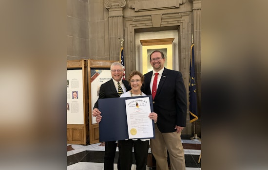 Indiana Governor Bestows Sagamore of the Wabash Award on Batman Producer Michael Uslan and Philanthropist Nancy Uslan