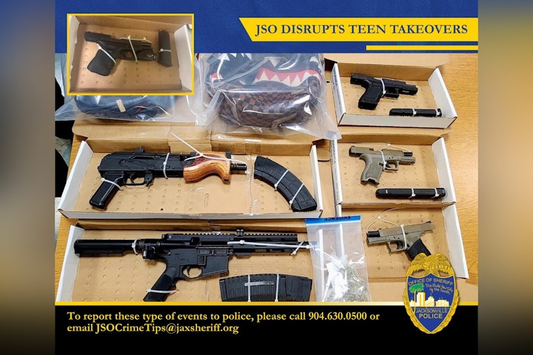 Jacksonville Sheriff's Office Cracks Down on Teen Takeovers, Recovers Guns and Drugs