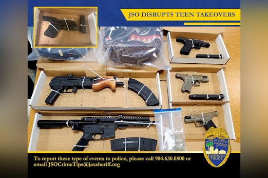 Jacksonville Sheriff's Office Cracks Down on Teen Takeovers, Recovers Guns and Drugs