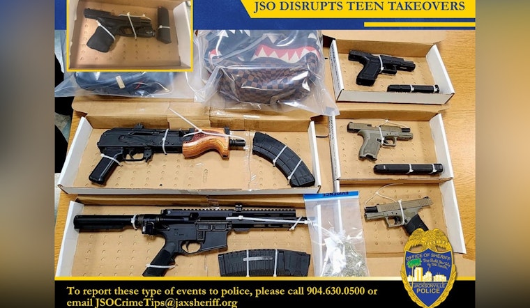 Jacksonville Sheriff's Office Cracks Down on Teen Takeovers, Recovers Guns and Drugs