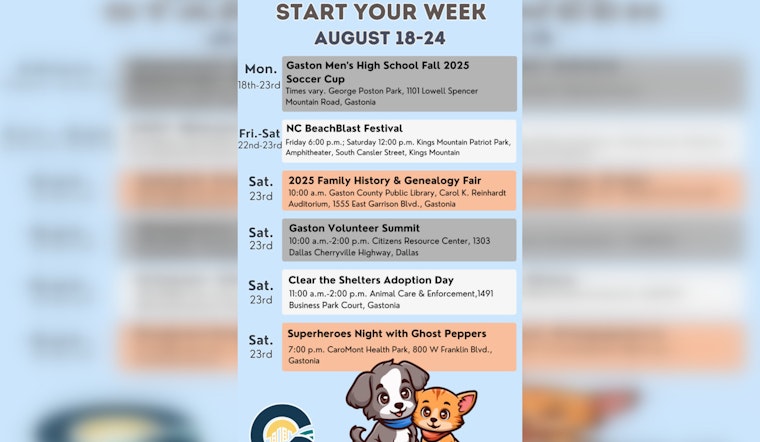 Jam-Packed Week of Festivities in Gaston, Soccer, Beach Music, and Superheroes Celebration