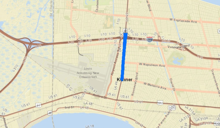 Jefferson Parish Alert: Scheduled Lane Closures on LA 49 for Traffic Signal Work Starting September 2