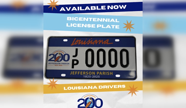 Jefferson Parish Unveils Bicentennial License Plates to Celebrate 200-Year History