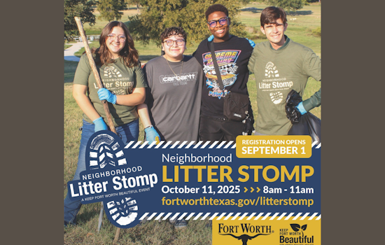 Join the Effort to Beautify Fort Worth: Neighborhood Litter Stomp Set for Oct. 11