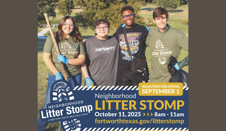 Join the Effort to Beautify Fort Worth: Neighborhood Litter Stomp Set for Oct. 11