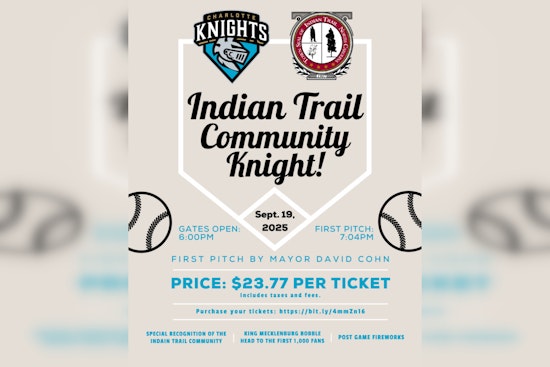 Join the Indian Trail Community Knight at Truist Field with the Charlotte Knights