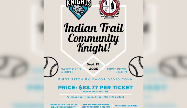 Join the Indian Trail Community Knight at Truist Field with the Charlotte Knights