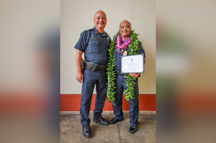 Kaua‘i Police Department Honors Veteran Officer Arnold Cayabyab with Employee of the Month as He Nears Retirement