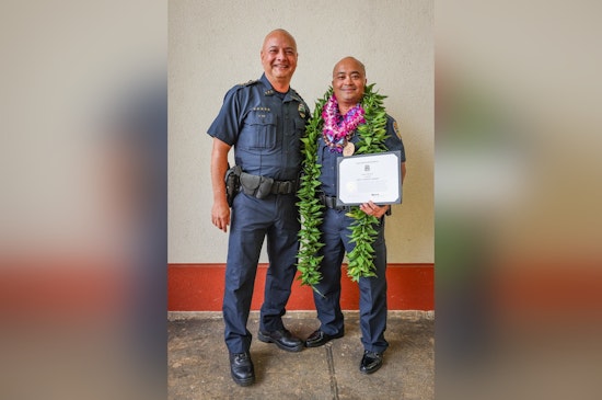 Kaua‘i Police Department Honors Veteran Officer Arnold Cayabyab with Employee of the Month as He Nears Retirement