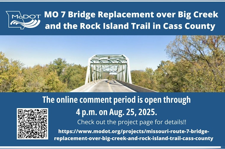Last Chance for Public Input on Missouri Route 7 Bridge Replacement in Cass County Approaches Deadline