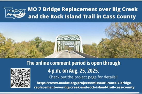 Last Chance for Public Input on Missouri Route 7 Bridge Replacement in Cass County Approaches Deadline
