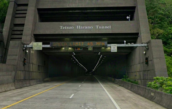 Late-Night Vehicle Fire Shuts Down H-3 Near Harano Tunnels