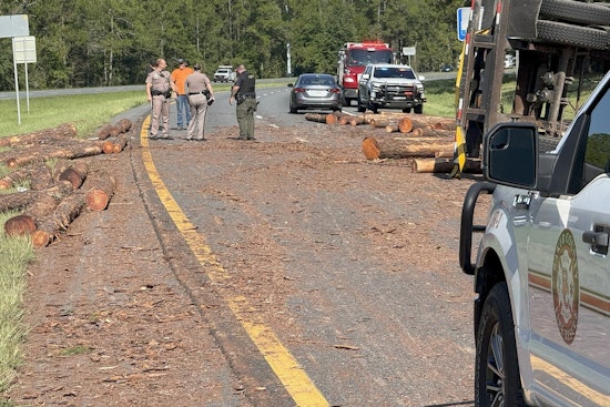 Log Truck Spill on I-10 in Baker County Clears After Morning Traffic Chaos