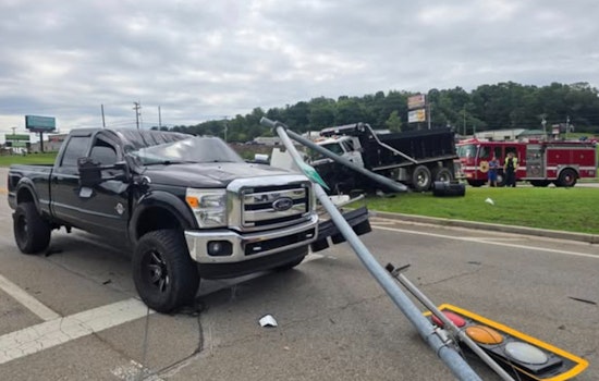 Major Collision Involving Dump Truck Disrupts Traffic in Lenoir City at Highways 11 and 70 Intersection