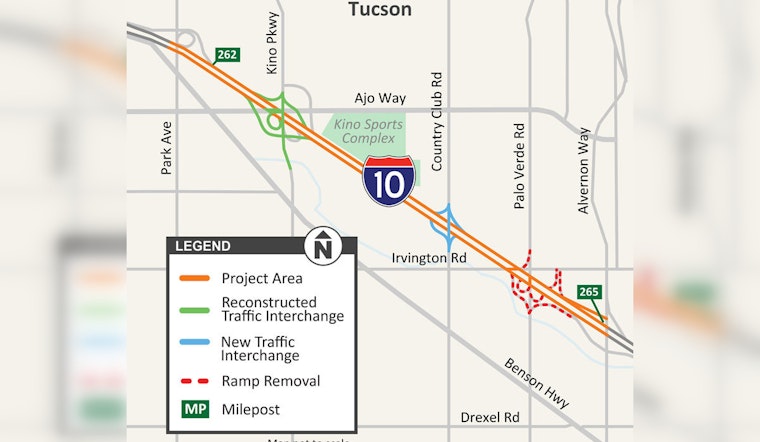 Major Overhaul Begins, I-10 and Kino Parkway Ramps in Tucson Close for $600M Reconstruction Project