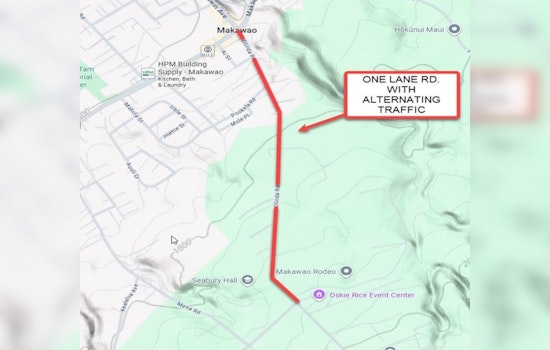 Makawao Traffic Alert, Pavement Preservation Work on Olinda Road May Cause Delays from Sept 3-19