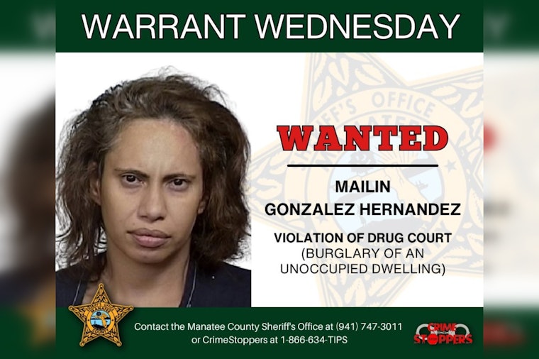 Manatee County Sheriff's Office Seeks Public Help to Locate Woman Accused of Burglary and Drug Court Violation