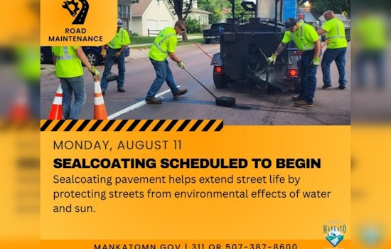 Mankato Announces Sealcoating Project Starting August 11: Prepare for Altered Parking and Travel Plans