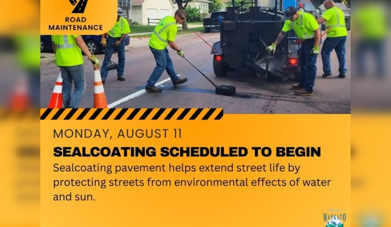 Mankato Announces Sealcoating Project Starting August 11: Prepare for Altered Parking and Travel Plans