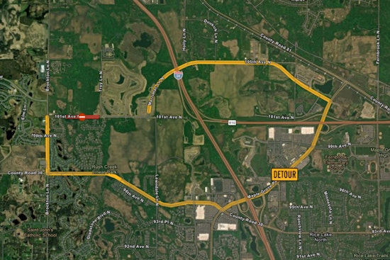 Maple Grove's 101st Avenue to Close for School Construction, Detours in Place