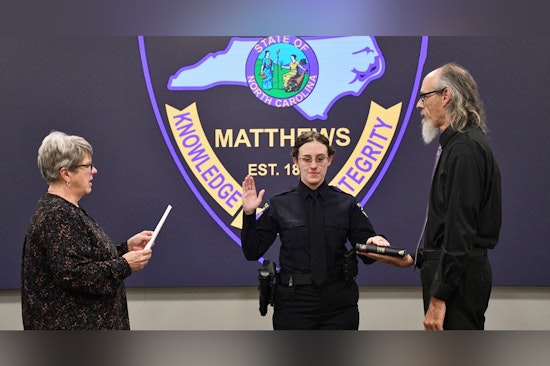 Matthews Police Department Welcomes Local Graduate, Officer Allison Wilson, to the Force