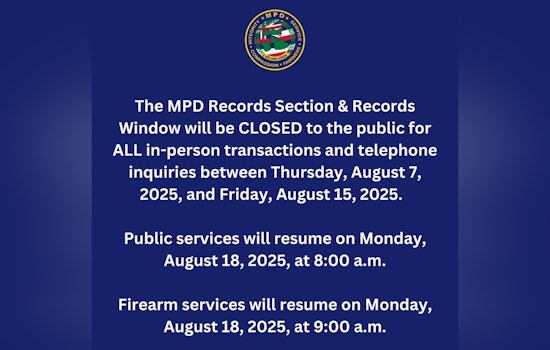 Maui Police Department Announces Temporary Records Section Closure from August 7-15, Advises Alternative Contact Methods
