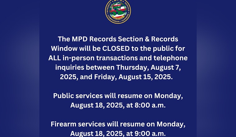 Maui Police Department Announces Temporary Records Section Closure from August 7-15, Advises Alternative Contact Methods