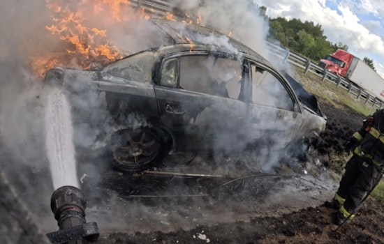 Maury County Firefighters Extinguish I-65 Vehicle Blaze and Assist THP Officer with Flat Tire in Display of Teamwork