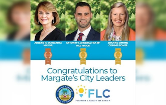 Mayor and Commissioners of Margate Honored with Florida League of Cities Certificates for Excellence in Public Service