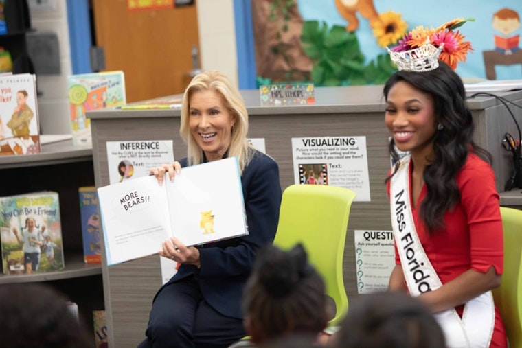 Mayor Deegan and Miss Florida 2025 Paris Richardson Promote Literacy at Dinsmore Elementary in Jacksonville