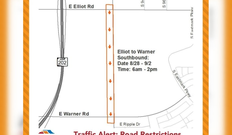 Mesa Announces Lane Restrictions Scheduled on Ellsworth Road for Street Maintenance