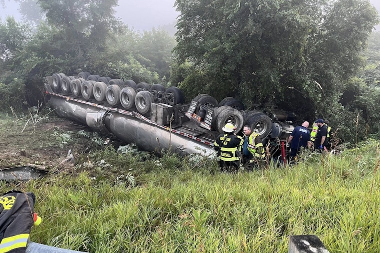 Milk Tanker Overturns on Michigan's M-46 Near Saginaw, Spills 12,000 Gallons Prompting Environmental Concerns