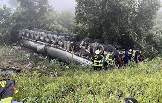 Milk Tanker Overturns on Michigan's M-46 Near Saginaw, Spills 12,000 Gallons Prompting Environmental Concerns