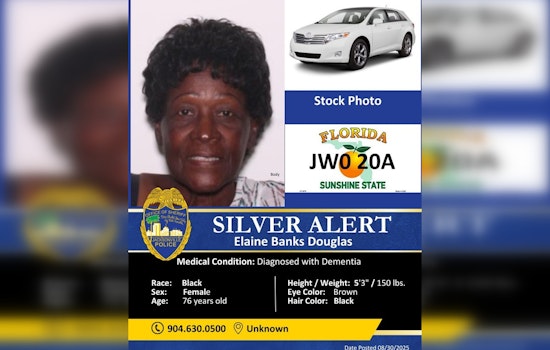 Missing 76-year-old Jacksonville Woman with Dementia Found Safe in Georgia, Sheriff's Office Thanks Community