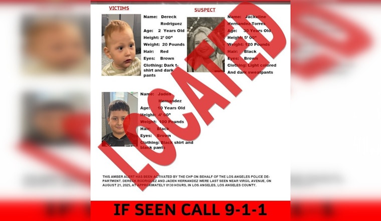Missing Brothers Found Safe, Amber Alert Canceled in Los Angeles' Westlake District