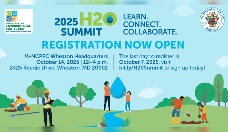 Montgomery County Invites Residents to Join 2025 H2O Summit in Wheaton for Water Conservation Talks